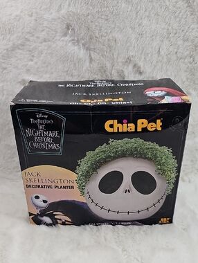 Chia Pet Jack Skellington Decorative Planter Clay 1 pc